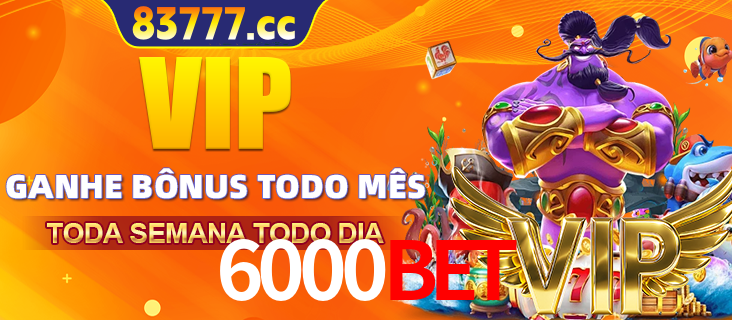 Banner promocional do 6000bet oferecendo 100% de recompensas adicionais contínuas para quem fizer o login diário (Daily sign-in), com um mascote de coelho.