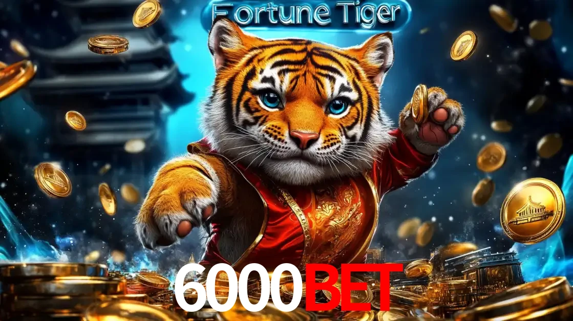 Imagem promocional do jogo de slot Fortune Tiger, com um tigre majestoso em traje tradicional cercado por uma fortuna em moedas de ouro, disponível agora no cassino 6000bet.
