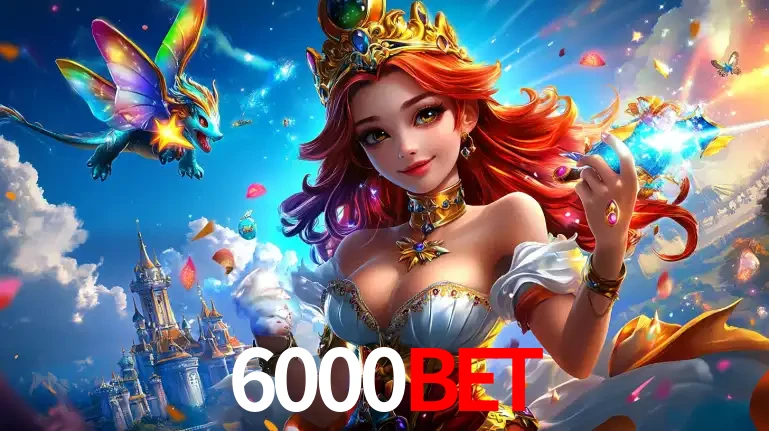 A princesa de um reino de fantasia mágico, com seu pequeno dragão, apresentando um mundo de prêmios encantados nos jogos de caça-níqueis do cassino 6000bet.